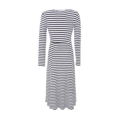 Black Striped Midi Dress