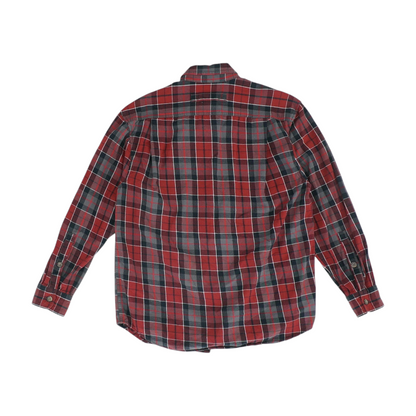 Red Plaid Flannel Button Down