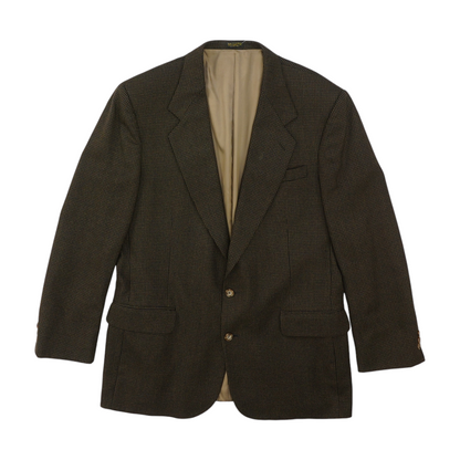 Vintage Brown Long Houndstooth Sport Coat