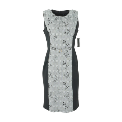 Black Color Block Midi Dress