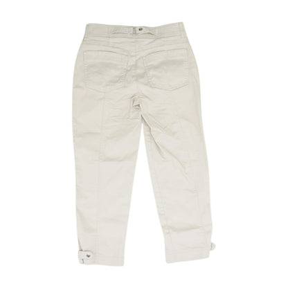 Beige Solid Pants