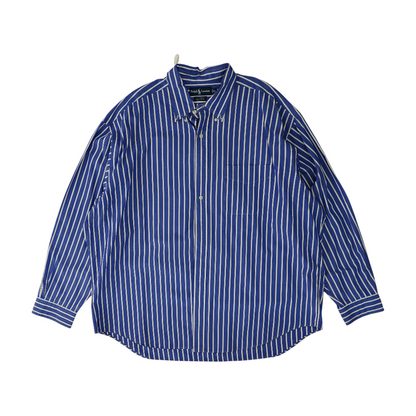 Blue Striped Long Sleeve Button Down