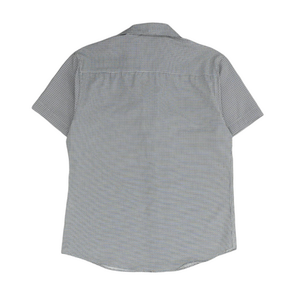 Navy Abstract Short Sleeve Button Down