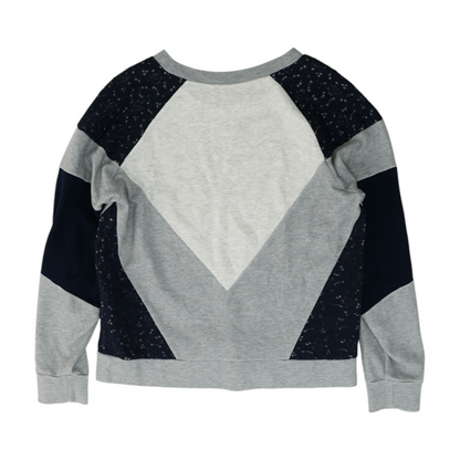 Gray Color Block Sweatshirt Pullover