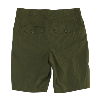 Green Solid Chino Shorts