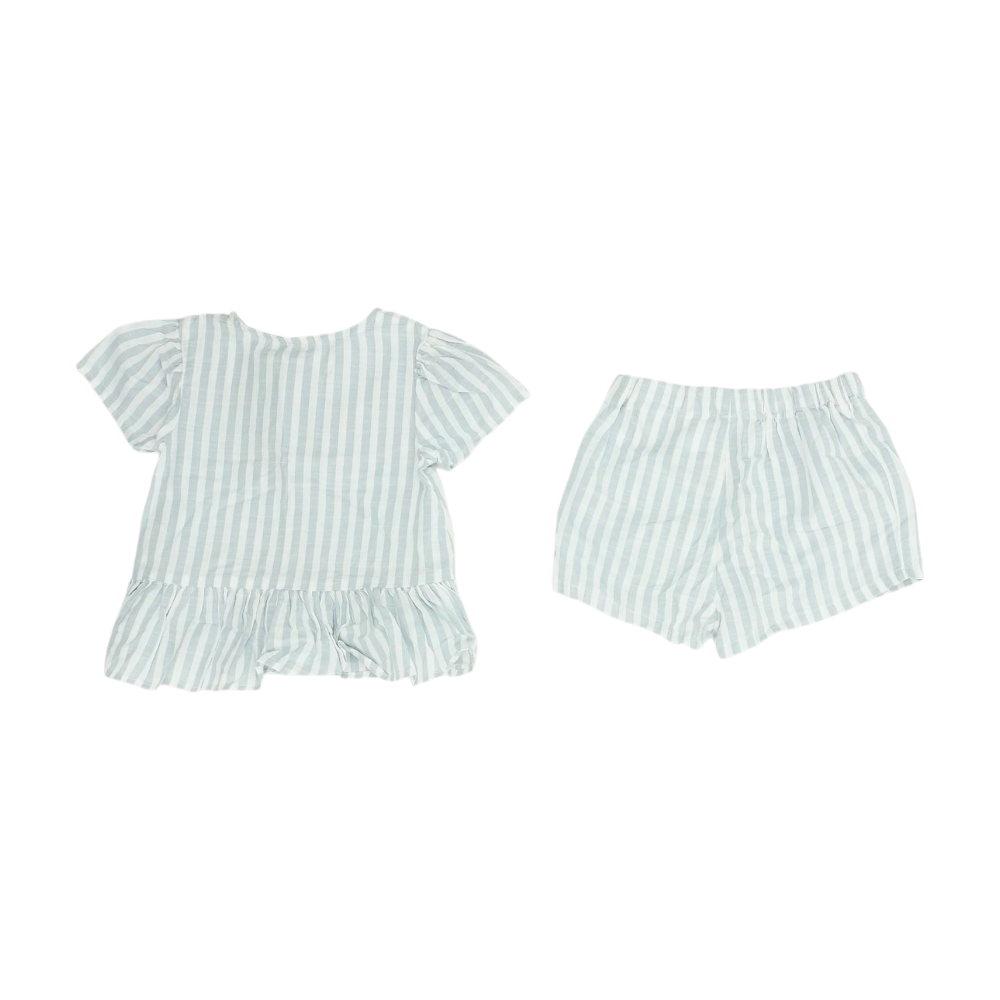Blue Striped Short Sleeve Set