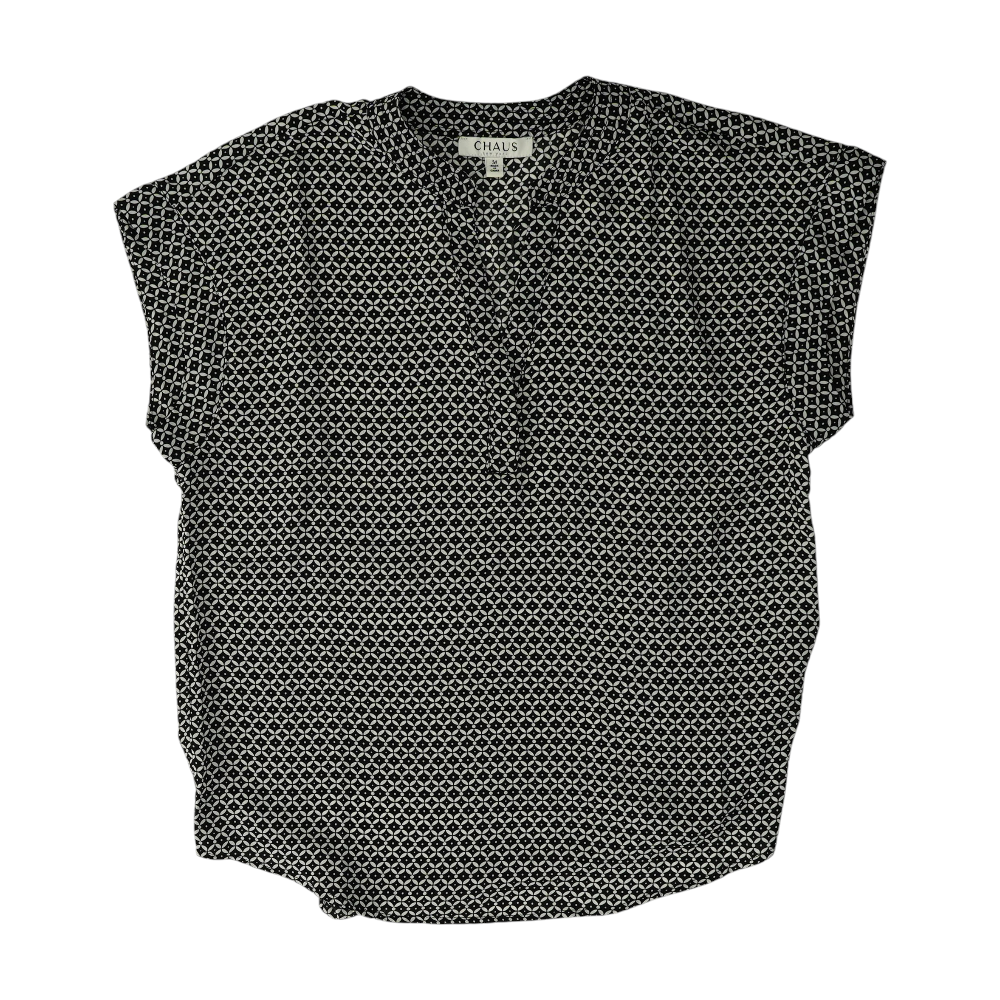 Black Geometric Blouse