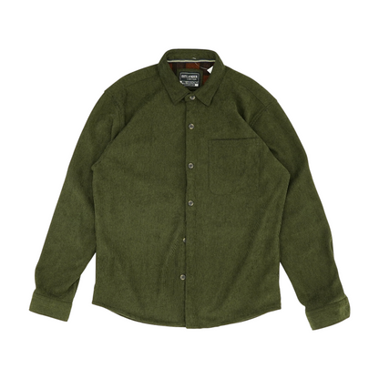 Olive Solid Flannel Button Down