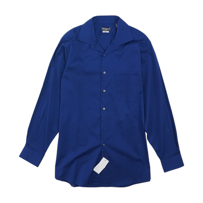 Navy Solid Long Sleeve Button Down