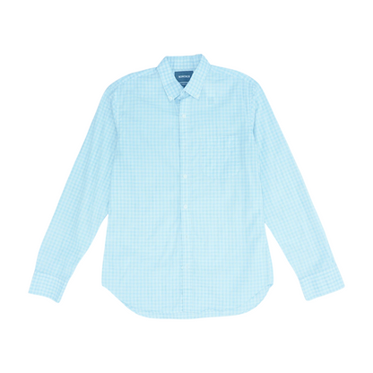 Blue Plaid Long Sleeve Button Down