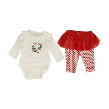 Red Striped Pant Set
