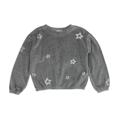 Gray Graphic Sweatshirt Pullover
