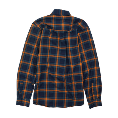 Navy Plaid Flannel Button Down