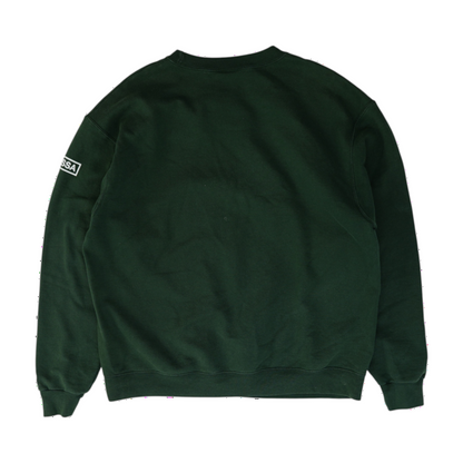 Green Solid Sweatshirt Pullover