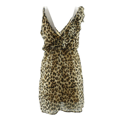 Brown Animal Print Mini Dress
