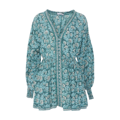Blue Print Mini Dress