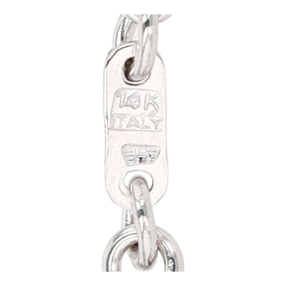 14K White Gold Chain Bracelet