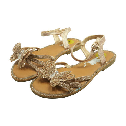 Rose Gold and Brown Sandals