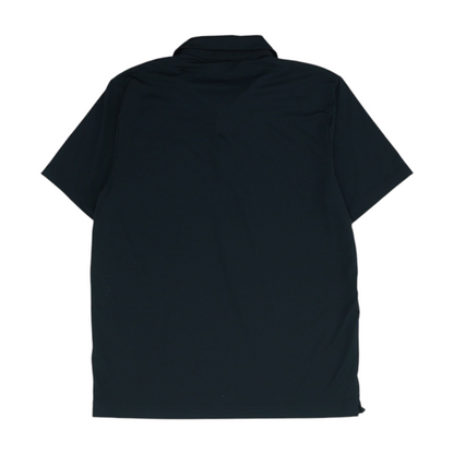 Black Solid Short Sleeve Polo