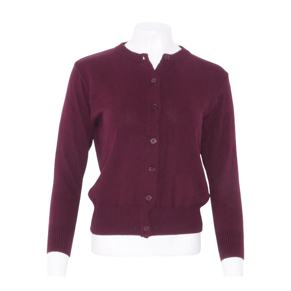 Maroon Cardigan Sweater