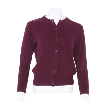 Maroon Cardigan Sweater