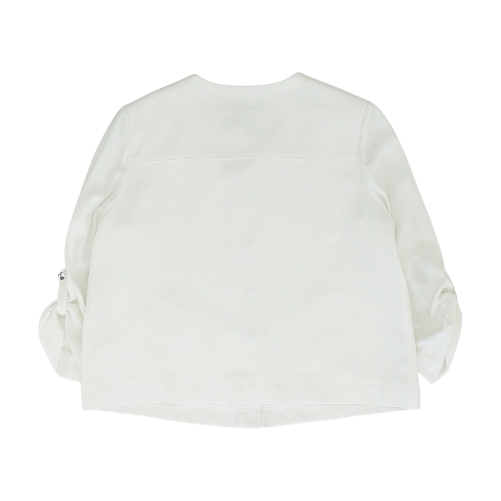 White Solid Blazer