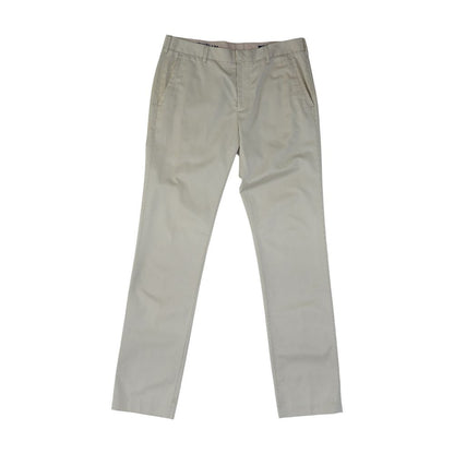 Beige Solid Chino Pants