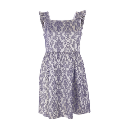 Gray Floral Mini Dress