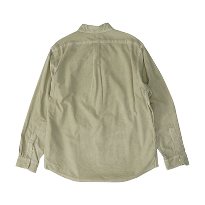Khaki Solid Long Sleeve Button Down
