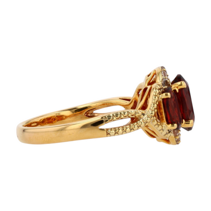 10K Yellow Gold Garnet Fashion Ring