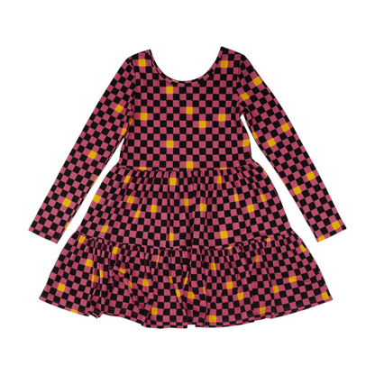 Pink Check Dress