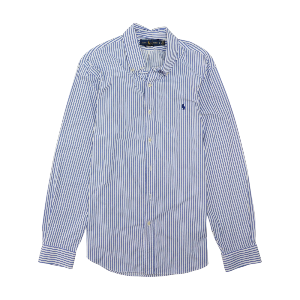 Blue Striped Long Sleeve Button Down