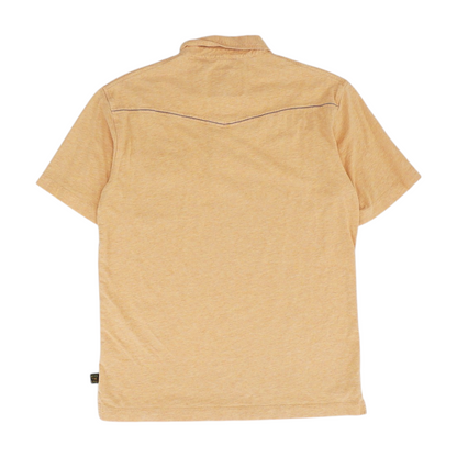 Orange Solid Short Sleeve Polo