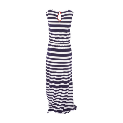 Navy Striped Maxi Dress
