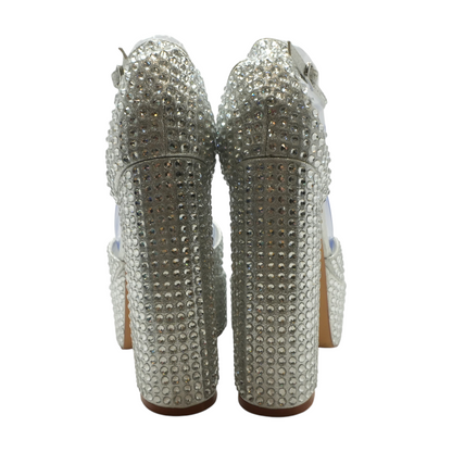 Silver Block Heels