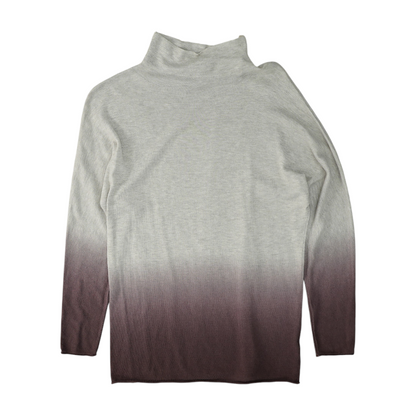 Gray Color Block Pullover Sweater