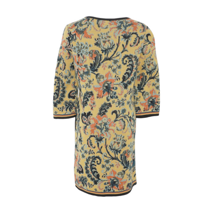 Yellow Print Cardigan Sweater