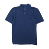 Blue Solid Short Sleeve Polo
