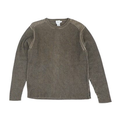 Brown Solid Pullover Sweater