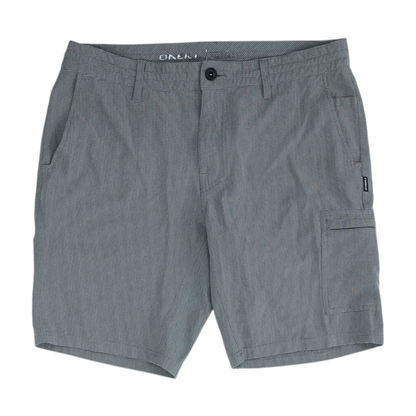 Gray Striped Active Shorts
