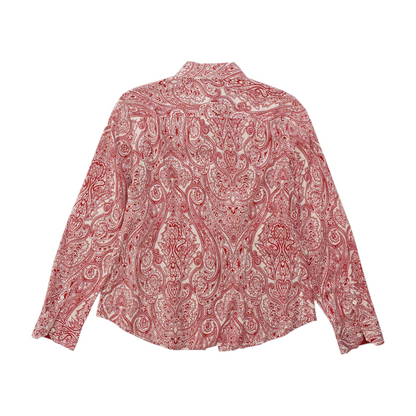 Red Abstract Button Down