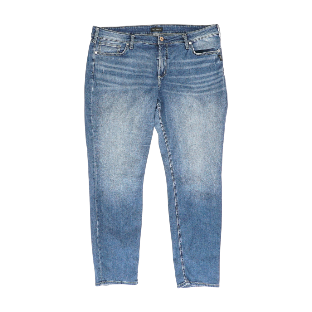 Blue Plus Size Regular Jeans