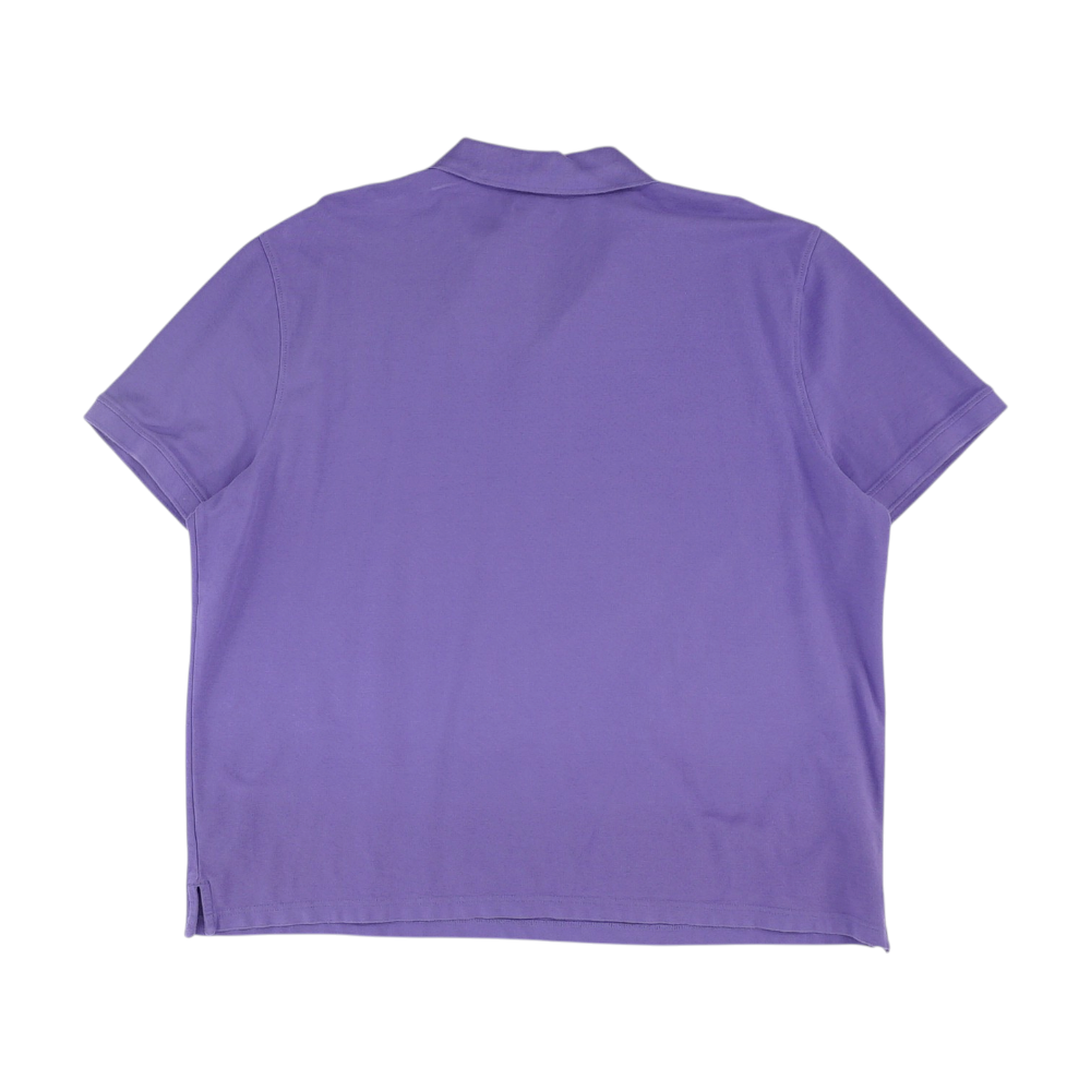 Purple Solid Short Sleeve Polo