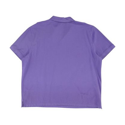 Purple Solid Short Sleeve Polo