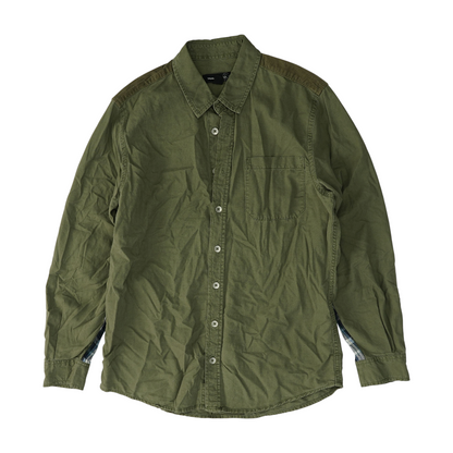 Green Button Down