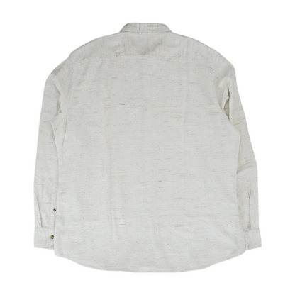 Ivory Print Flannel Button Down