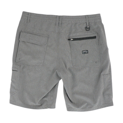 Gray Striped Chino Shorts