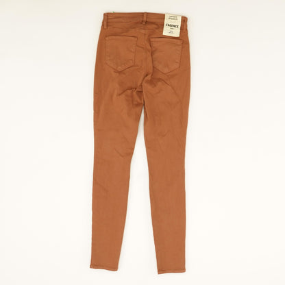 Peach Solid High Rise Skinny Leg Jeans
