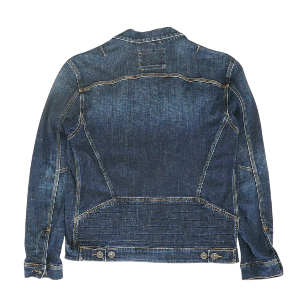 Navy Solid Denim Jacket