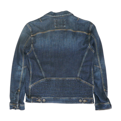Navy Solid Denim Jacket